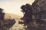 Jean Baptiste Camille  Corot Vue prise de Riva (mk11) oil painting reproduction